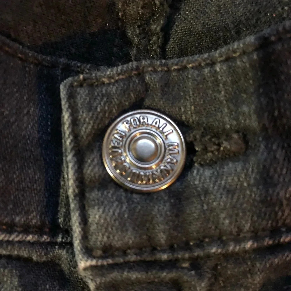 7 For All Mankind black straight leg jeans - Picture 2 of 6